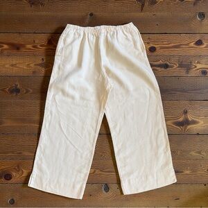 J. Jill Light Cream Linen Pants